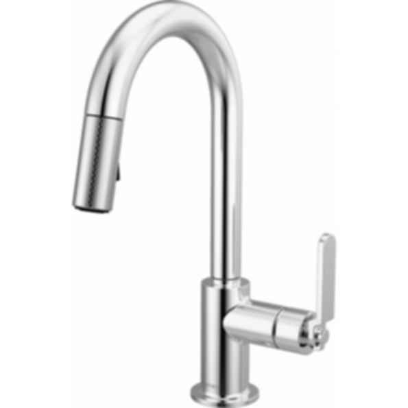 LITZE® Pull-Down Prep Faucet with Arc Spout - Industrial Handle - 63944LF