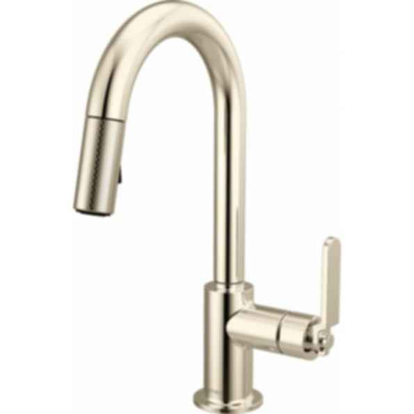 LITZE® Pull-Down Prep Faucet with Arc Spout - Industrial Handle - 63944LF