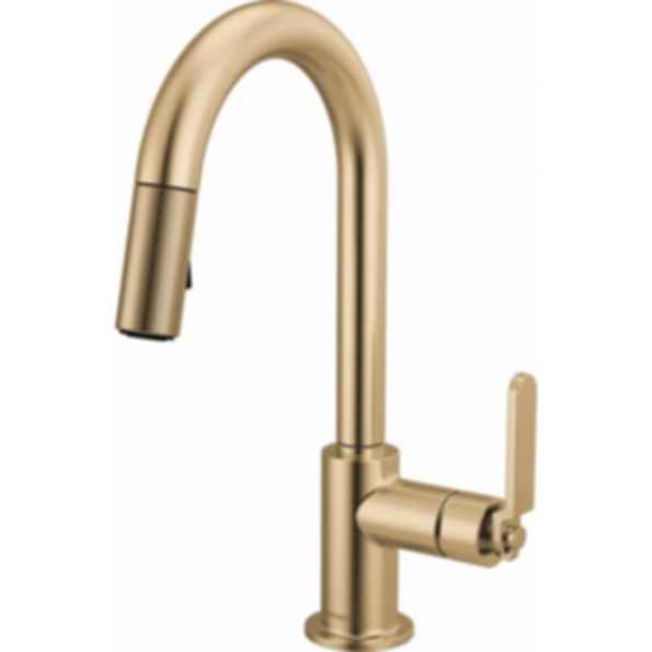 LITZE® Pull-Down Prep Faucet with Arc Spout - Industrial Handle - 63944LF