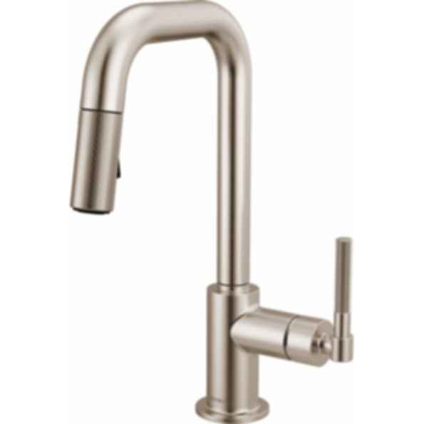 LITZE® Pull-Down Prep Faucet with Square Spout - Knurled Handle - 63953LF