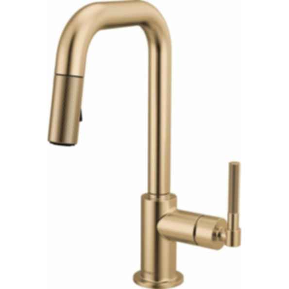 LITZE® Pull-Down Prep Faucet with Square Spout - Knurled Handle - 63953LF