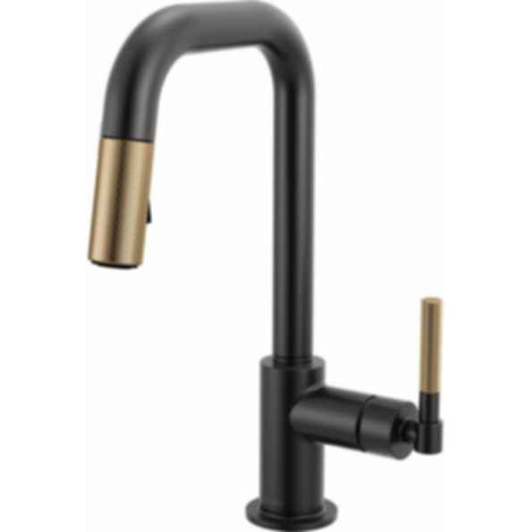LITZE® Pull-Down Prep Faucet with Square Spout - Knurled Handle - 63953LF