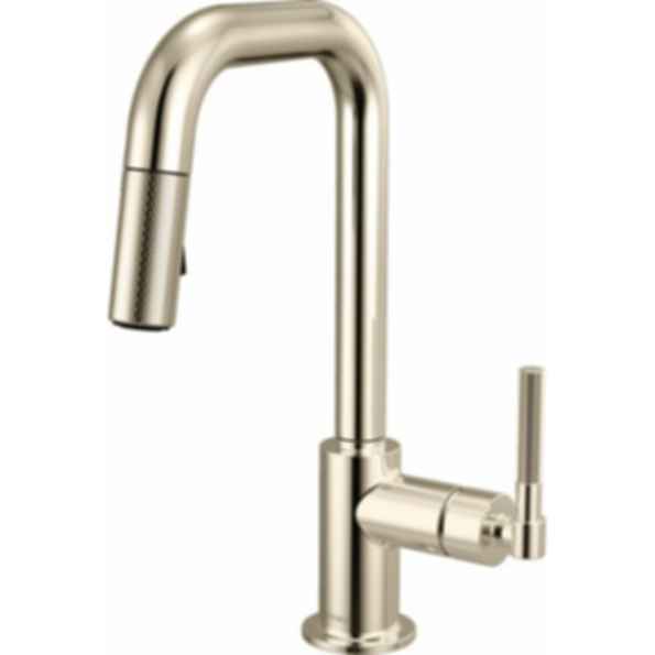 LITZE® Pull-Down Prep Faucet with Square Spout - Knurled Handle - 63953LF