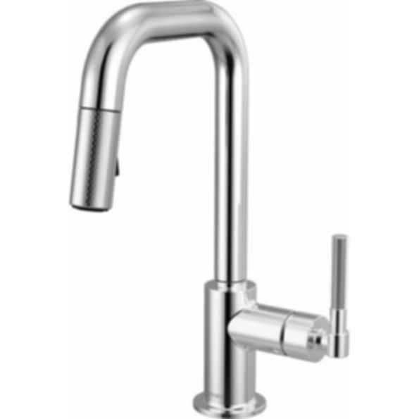 LITZE® Pull-Down Prep Faucet with Square Spout - Knurled Handle - 63953LF