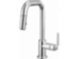 LITZE® Pull-Down Prep Faucet with Square Spout - Industrial Handle - 63954LF
