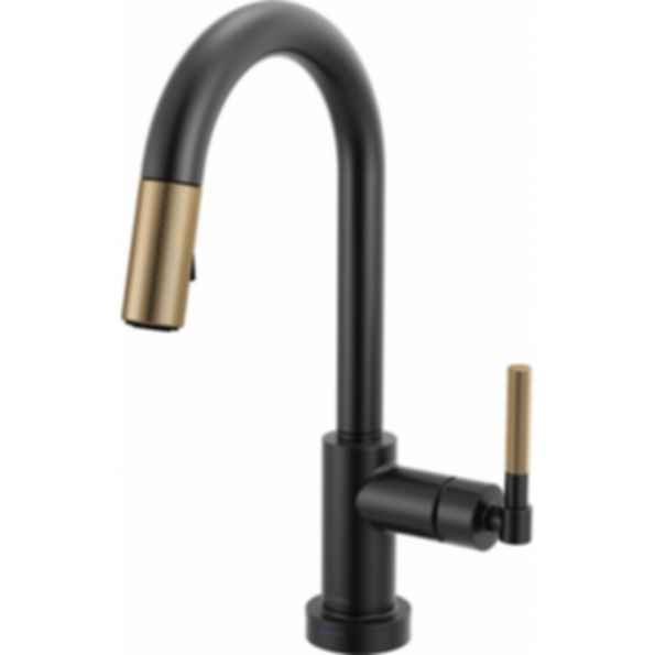LITZE® Smarttouch Pull-Down Prep Faucet with Arc Spout - Knurled Handle - 64943LF