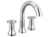 TRINSIC® Two Handle Widespread Pull Down Bathroom Faucet with Arc Spout and Wheel Handles - 3558-PD-DST