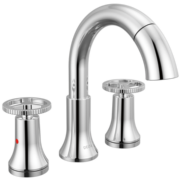 TRINSIC® Two Handle Widespread Pull Down Bathroom Faucet with Arc Spout and Wheel Handles - 3558-PD-DST