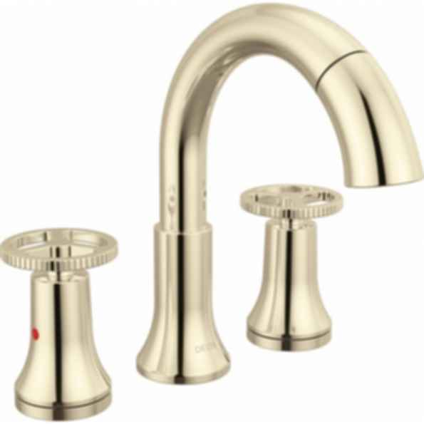TRINSIC® Two Handle Widespread Pull Down Bathroom Faucet with Arc Spout and Wheel Handles - 3558-PD-DST