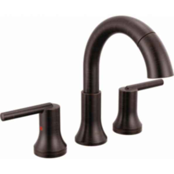 TRINSIC® Two Handle Widespread Pull Down Bathroom Faucet with Arc Spout and Lever Handles - 3559-PD-DST