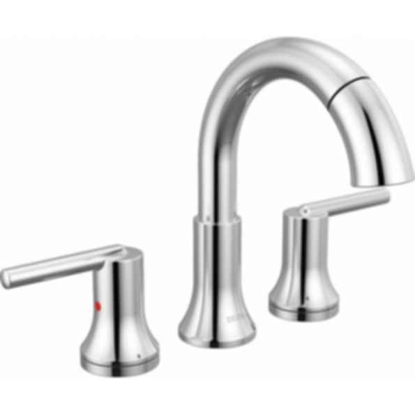 TRINSIC® Two Handle Widespread Pull Down Bathroom Faucet with Arc Spout and Lever Handles - 3559-PD-DST