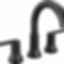 TRINSIC® Two Handle Widespread Pull Down Bathroom Faucet with Arc Spout and Lever Handles - 3559-PD-DST
