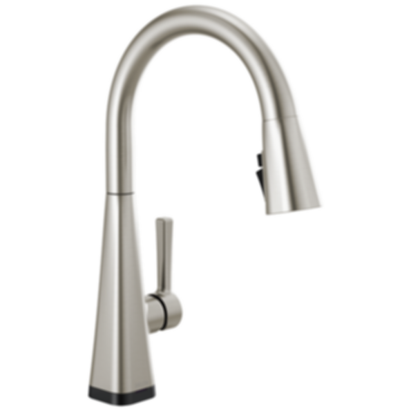 LENTA® Single-Handle Pull-Down Kitchen Faucet with Touch2O® Technology - 19802TZ-DST