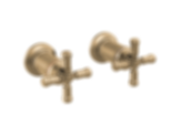 Broderick Wall Mount Bathroom Faucet Handle Kit - Cross - H586-PR