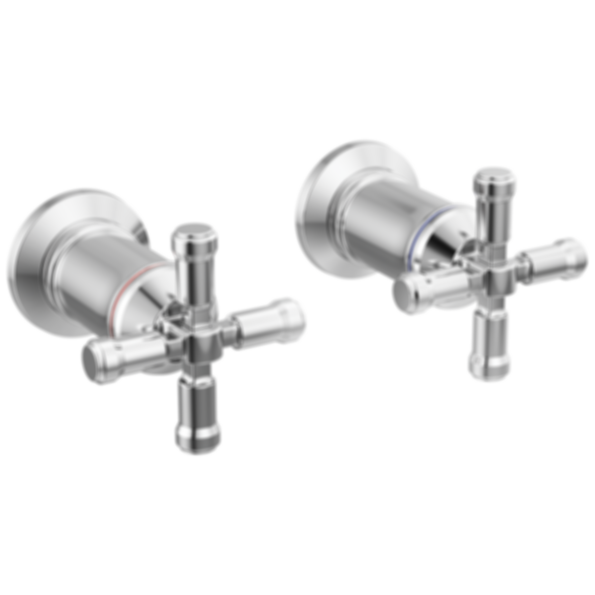 Broderick Wall Mount Bathroom Faucet Handle Kit - Cross - H586-PR