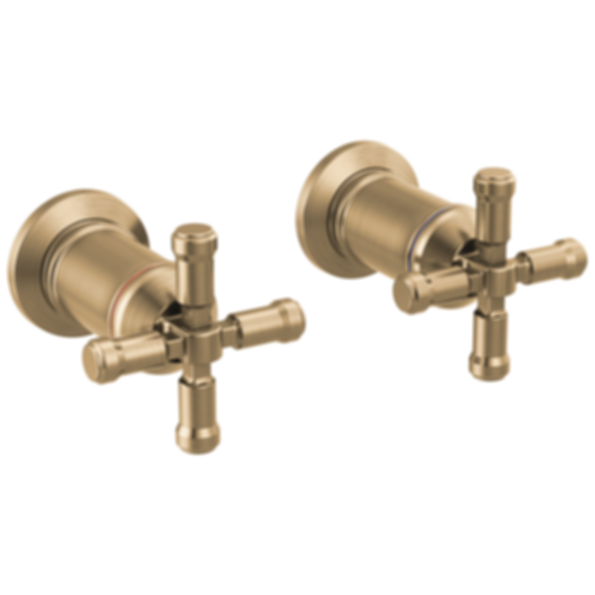 Broderick Wall Mount Bathroom Faucet Handle Kit - Cross - H586-PR