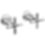 Broderick Wall Mount Bathroom Faucet Handle Kit - Cross - H586-PR