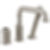 Broderick Three Hole Roman Tub Trim With Hand Shower - Less Handle -  T3784-PR-LHP