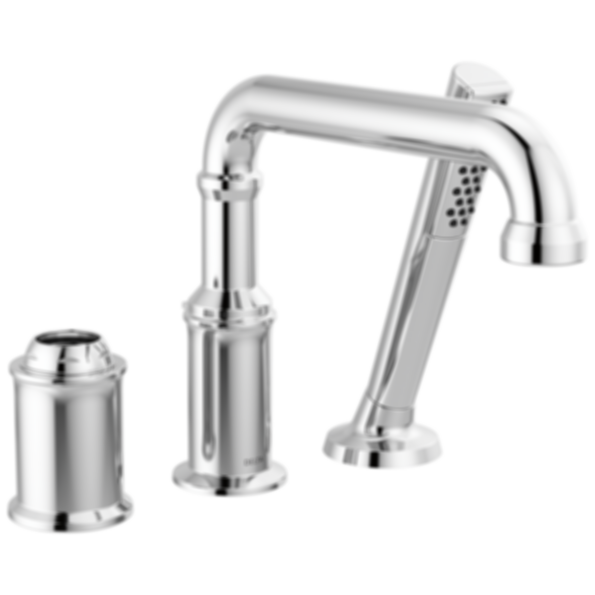 Broderick Three Hole Roman Tub Trim With Hand Shower - Less Handle -  T3784-PR-LHP