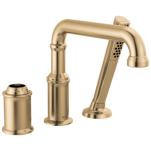Broderick Three Hole Roman Tub Trim With Hand Shower - Less Handle -  T3784-PR-LHP