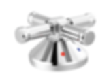 Broderick 3-Hole Roman Tub W/Hand Shower - Handle Kit - Cross - H575-PR