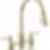 RENALDI™ Two Handle Pull-Down Bridge Kitchen Faucet - 2384L-PR-DST