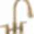 RENALDI™ Two Handle Pull-Down Bridge Kitchen Faucet - 2384L-PR-DST