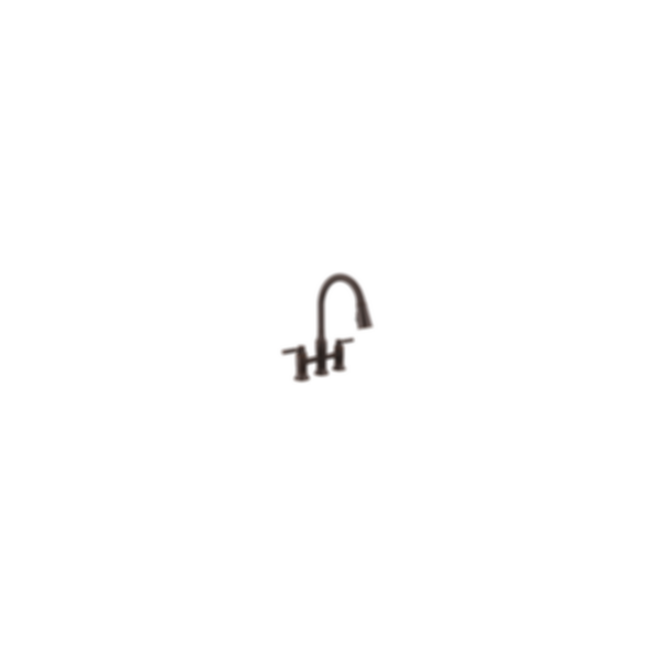 RENALDI™ Two Handle Pull-Down Bridge Kitchen Faucet - 2384L-PR-DST