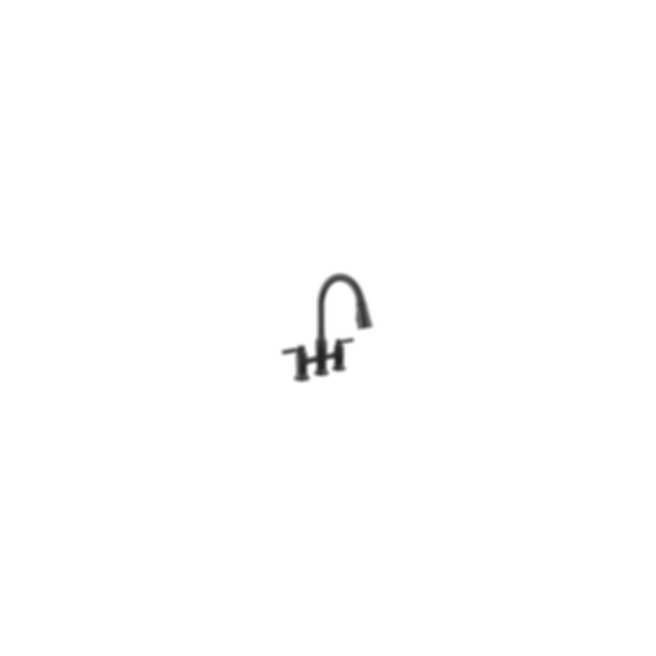 RENALDI™ Two Handle Pull-Down Bridge Kitchen Faucet - 2384L-PR-DST