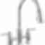 RENALDI™ Two Handle Pull-Down Bridge Kitchen Faucet - 2384L-PR-DST