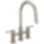 NICOLI® Two Handle Pull-Down Bridge Kitchen Faucet - 39876LF
