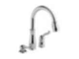 LELAND® Single Handle Pull-Down Kitchen Faucet with Soap Dispenser - 978-SD-DST