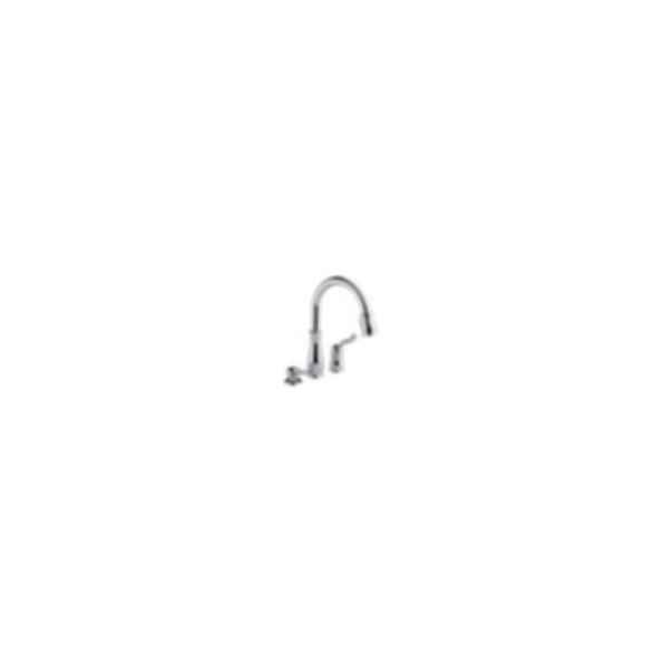 LELAND® Single Handle Pull-Down Kitchen Faucet with Soap Dispenser - 978-SD-DST