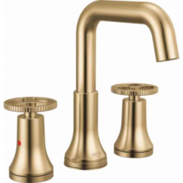 TRINSIC® Two Handle Widespread Bathroom Faucet with Square Spout and Wheel Handles - 35547-MPU-DST
