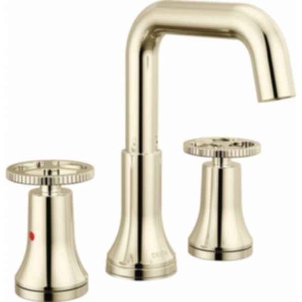 TRINSIC® Two Handle Widespread Bathroom Faucet with Square Spout and Wheel Handles - 35547-MPU-DST