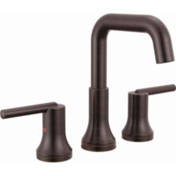 TRINSIC® Two Handle Widespread Bathroom Faucet with Square Spout and Lever Handles - 3554-MPU-DST