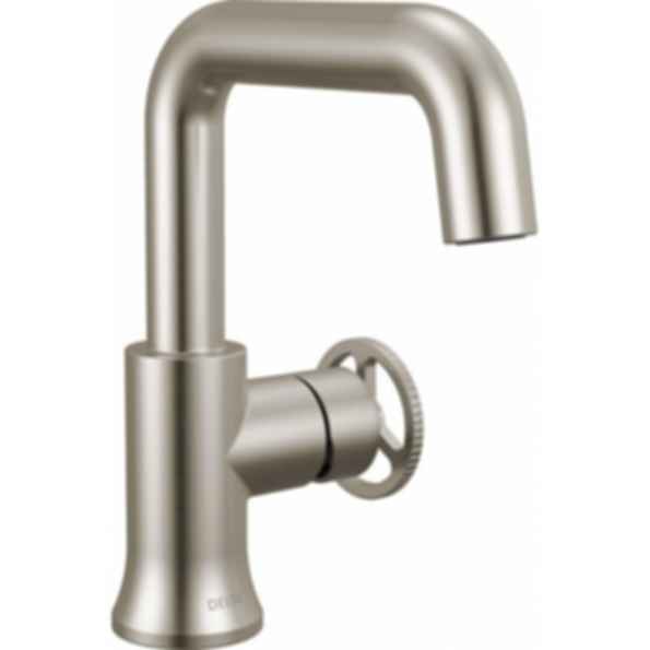 TRINSIC® Single Handle Pull Down Bathroom Faucet with Square Spout and Wheel Handle - 5547HAR-DST