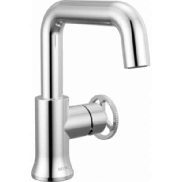 TRINSIC® Single Handle Pull Down Bathroom Faucet with Square Spout and Wheel Handle - 5547HAR-DST