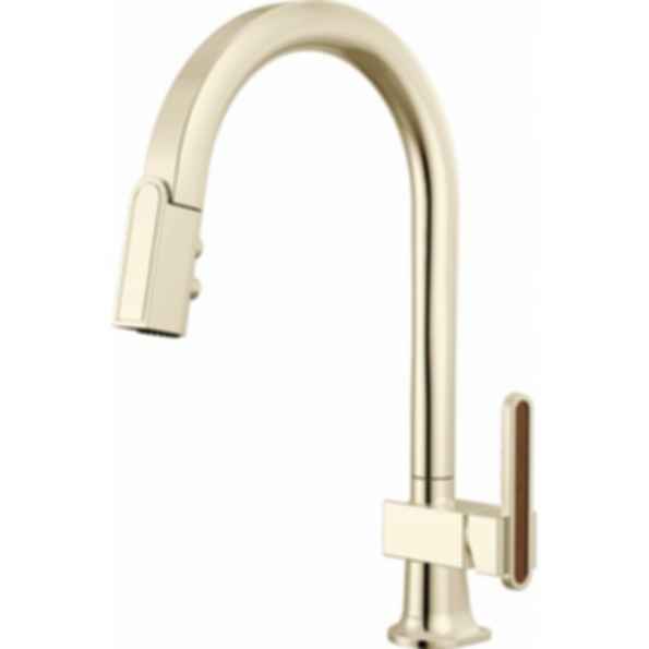 Frank Lloyd Wright® Kitchen Collection by Brizo® Pull-Down Kitchen Faucet with Arc Spout - Less Handle - 63022LF-LHP