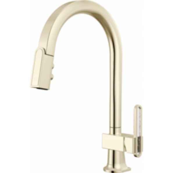 Frank Lloyd Wright® Kitchen Collection by Brizo® Pull-Down Kitchen Faucet with Arc Spout - Less Handle - 63022LF-LHP