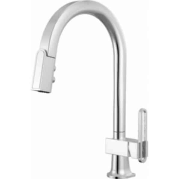 Frank Lloyd Wright® Kitchen Collection by Brizo® Pull-Down Kitchen Faucet with Arc Spout - Less Handle - 63022LF-LHP