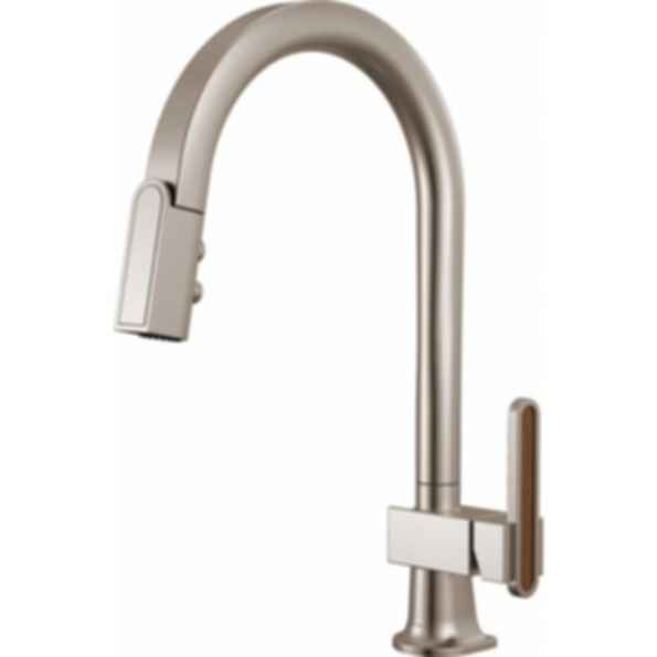 Frank Lloyd Wright® Kitchen Collection by Brizo® Pull-Down Kitchen Faucet with Arc Spout - Less Handle - 63022LF-LHP