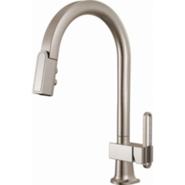 Frank Lloyd Wright® Kitchen Collection by Brizo® Pull-Down Kitchen Faucet with Arc Spout - Less Handle - 63022LF-LHP