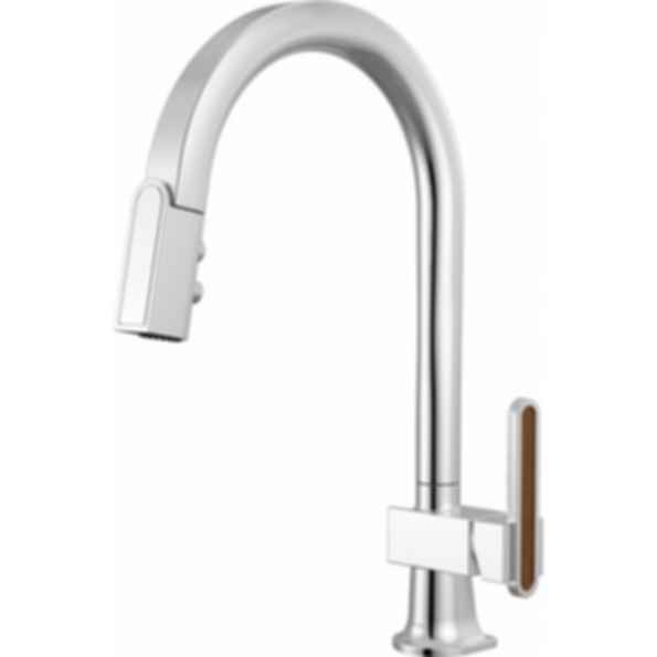 Frank Lloyd Wright® Kitchen Collection by Brizo® Pull-Down Kitchen Faucet with Arc Spout - Less Handle - 63022LF-LHP