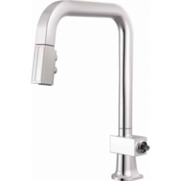 Frank Lloyd Wright® Kitchen Collection by Brizo® Pull-Down Kitchen Faucet with Square Spout - Less Handle - 63023LF-LHP