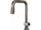 Frank Lloyd Wright® Kitchen Collection by Brizo® Pull-Down Kitchen Faucet with Square Spout and Wood/Concrete Wand - Less Handle - 63023LF-WDLHP
