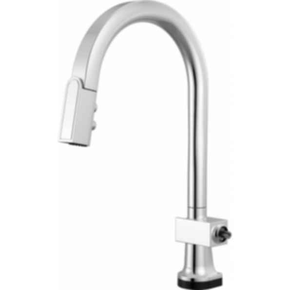 Frank Lloyd Wright® Kitchen Collection by Brizo® SmartTouch® SmartTouch® Pull-Down Kitchen Faucet with Arc Spout - Less Handle - 64022LF-LHP