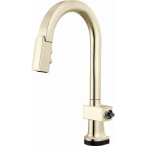 Frank Lloyd Wright® Kitchen Collection by Brizo® SmartTouch® SmartTouch® Pull-Down Prep Faucet with Arc Spout - Less Handle - 64922LF-LHP