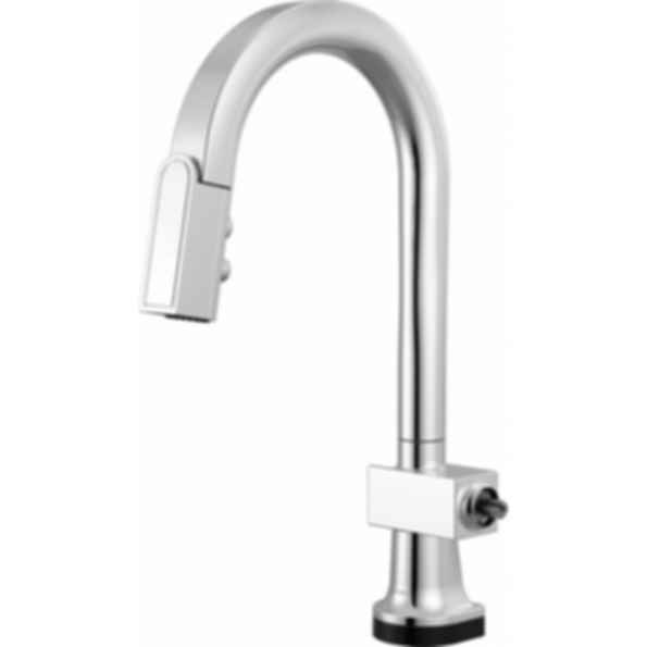 Frank Lloyd Wright® Kitchen Collection by Brizo® SmartTouch® SmartTouch® Pull-Down Prep Faucet with Arc Spout - Less Handle - 64922LF-LHP