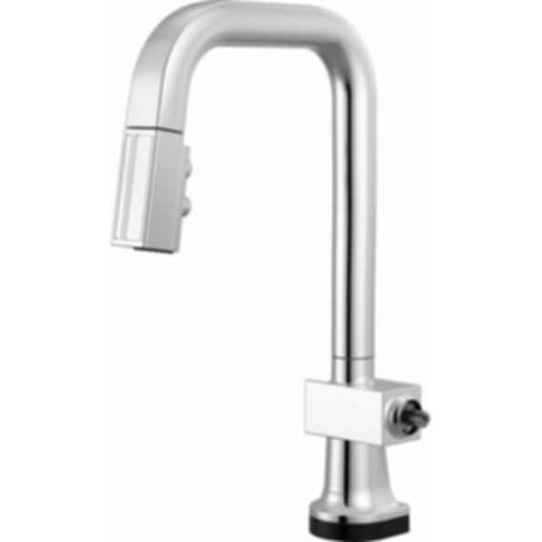 Frank Lloyd Wright® Kitchen Collection by Brizo® SmartTouch® Pull-Down Prep Faucet with Square Spout - Less Handle - 64923LF-LHP